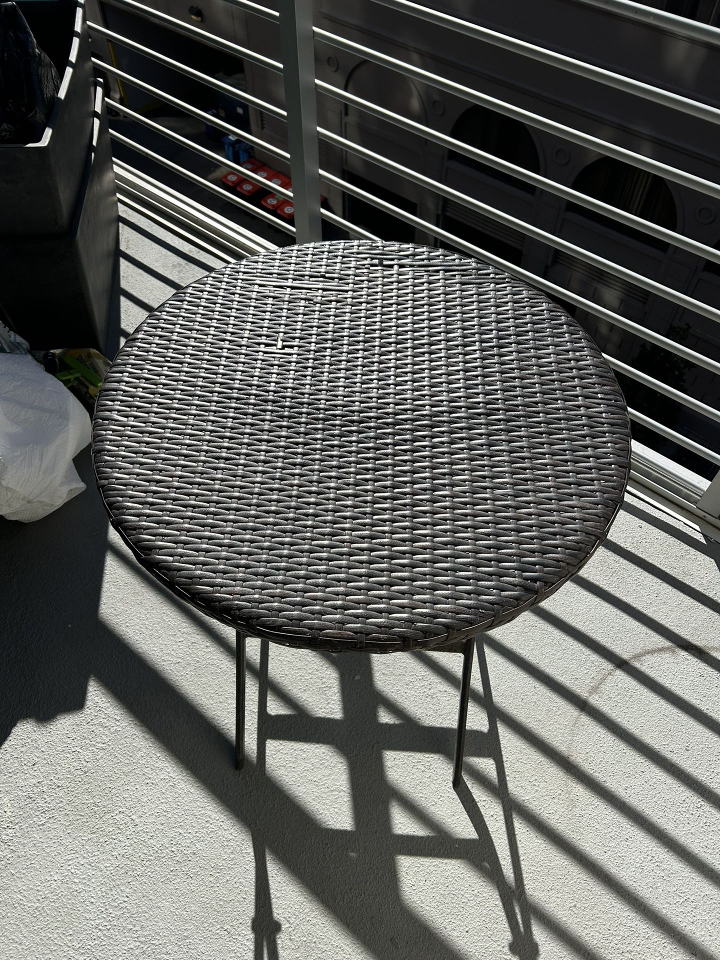 Brown Rattan Table