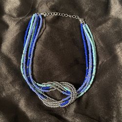 Candie’s Beaded Necklace Turquoise & Blue