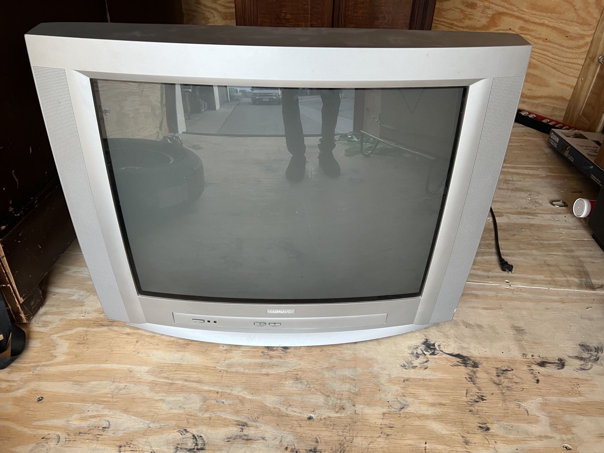 Vintage Philips Curved Front TV television With S Video