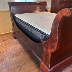 Antique Sleigh Bed.  Empire style
