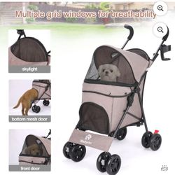 Wedyvko 4 Wheel Pet Dog Stroller Foldable Carrier Strolling Cart for Small Medium Dog Cat,Brown https://offerup.com/redirect/?o=aHR0cHM6Ly93d3cud2FsbW