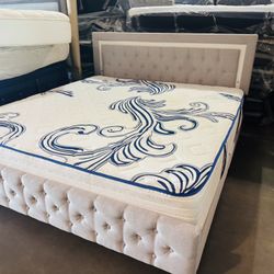 King Bed Frame With Mattress 