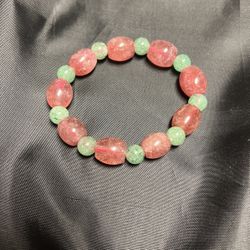 Green And Purple Jade Bracelet