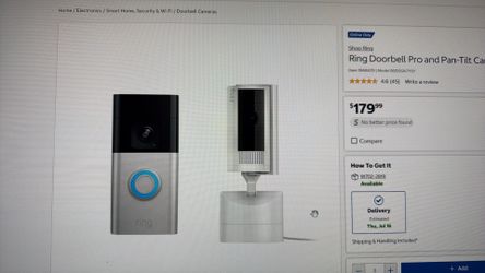 Brand New and Sealed Ring Battery Doorbell Pro and Pan-Tilt Indoor Camera Set