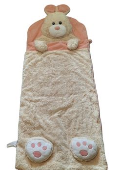 Plush Bunny sleeping Bag Pink/Gray