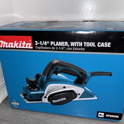 Makita 6.5 Amp 3-1/4 in. Corded Handheld Planer Kit with Blade Set, Hard Case