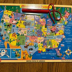 Magic Wand Puzzle Map Of America
