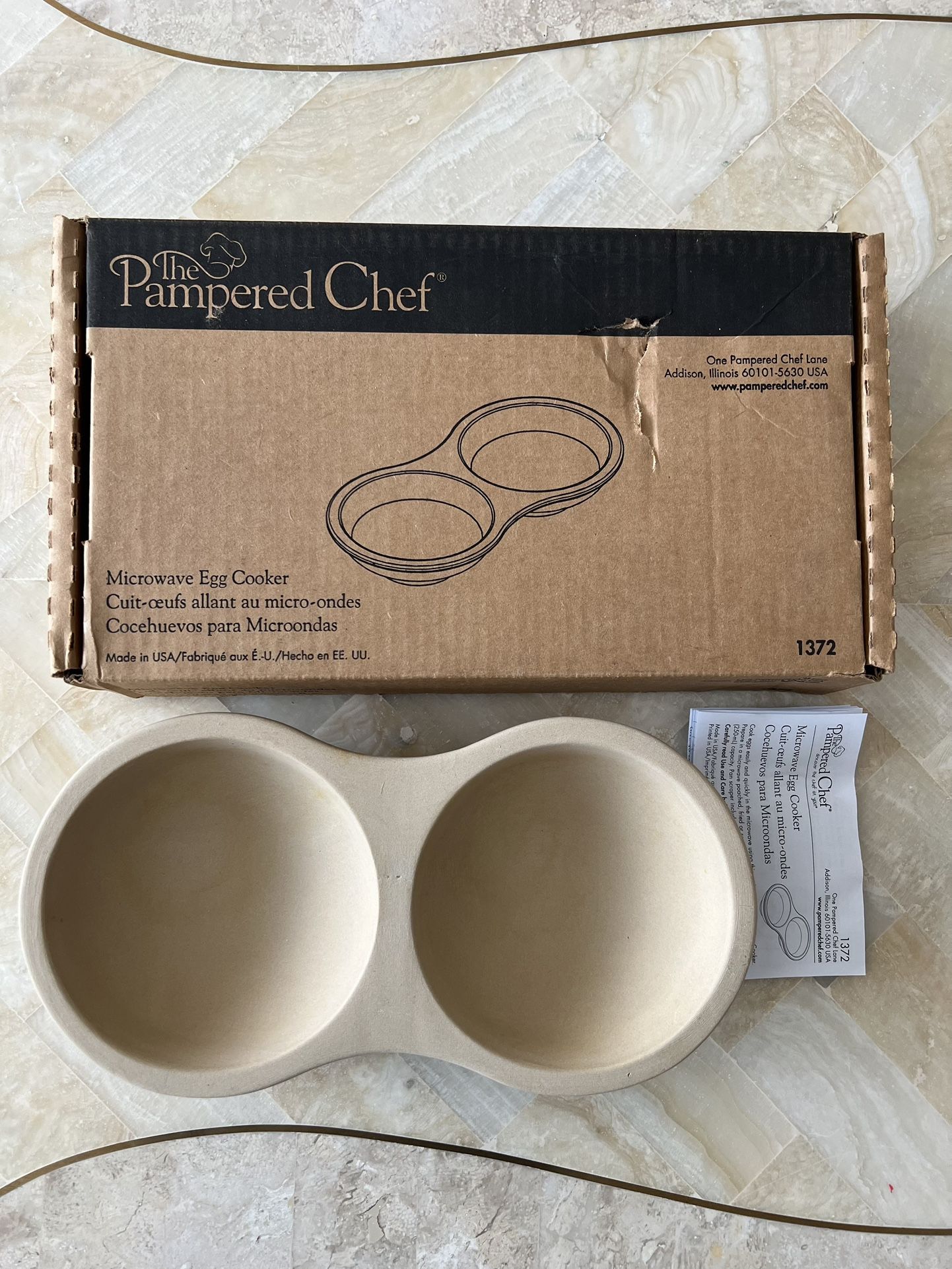 Pampered Chef Stone Double Egg Cooker