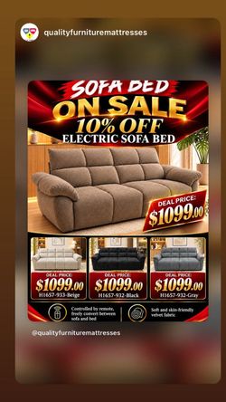 Electric sofa bed