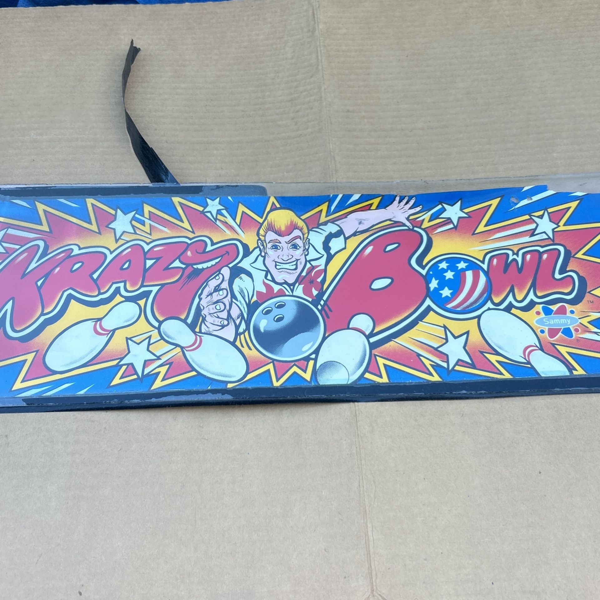 Krazy Bowl Arcade Video Game Marquee