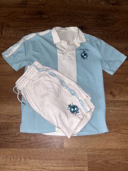 Light Blue & White Outfit