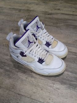 Jordan retro 4's metallic purple