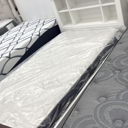 Twin Bed Frame with Book Case Head Board On Sale