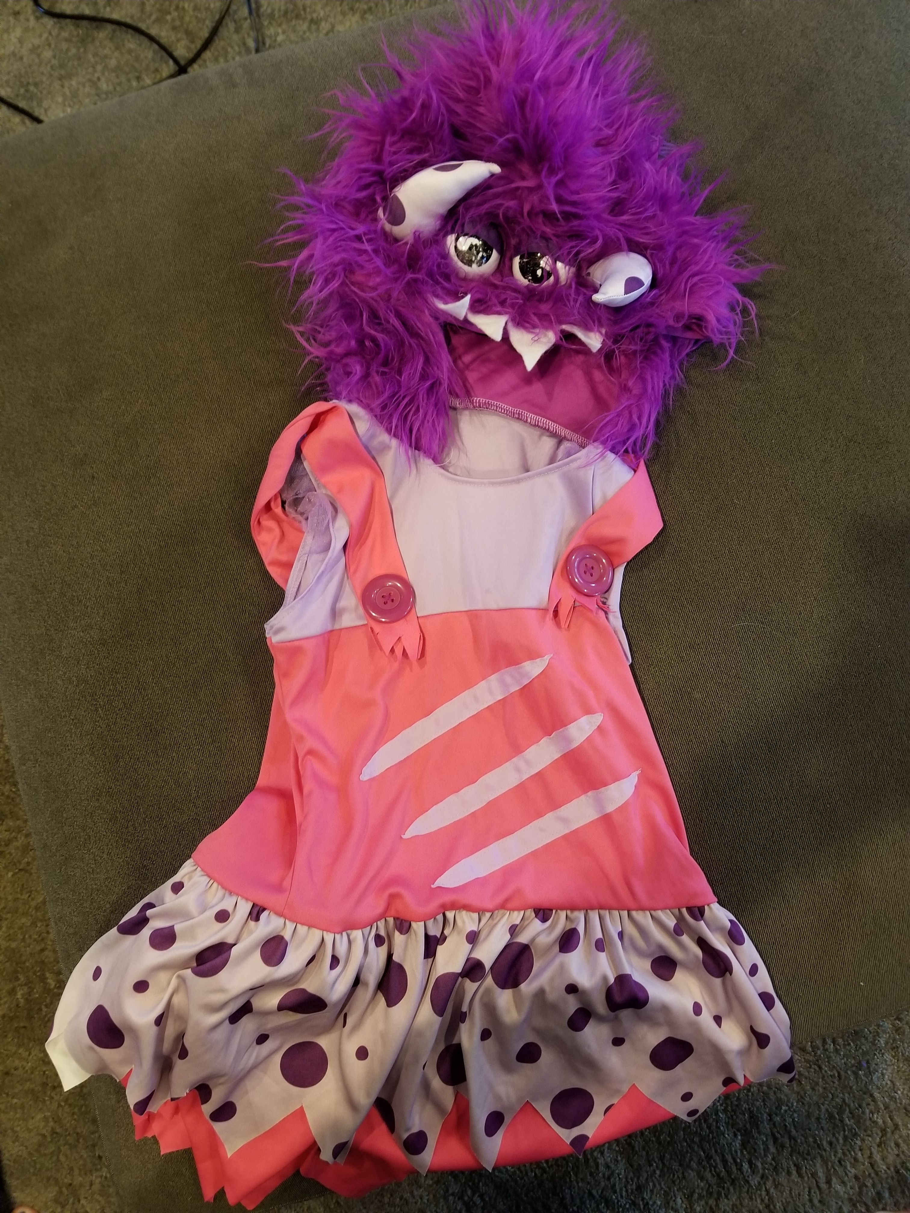 Girls Medium Monster Costume