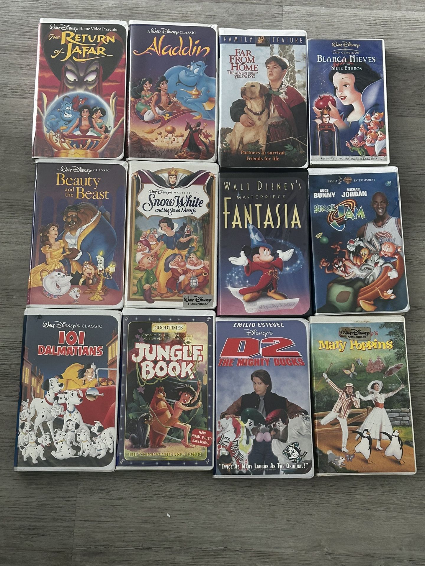 12 VHS Tapes