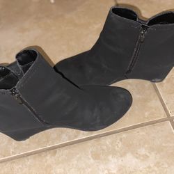 Black Suede Booties