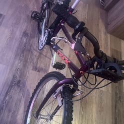 Purple Trek Mountain Bike 