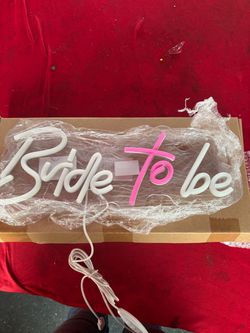 Bride to be light sign small