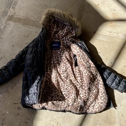 Limited Too 10/12 leopard lined parka winter jacket