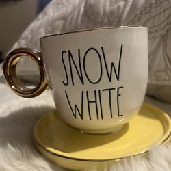 Snow White Cup and Saucer Rae Dunn