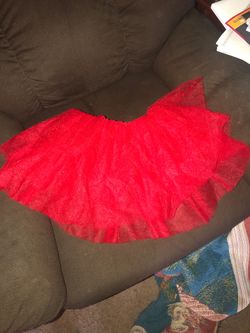 Red Tututs petticoat can fit a women’s extra small or small or a child or teenager great for Halloween costume