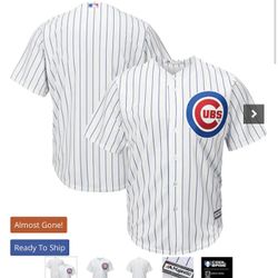 Chicago Cubs XL  Majestic Official Cool Base Jersey - White