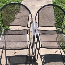 Metal lawn chairs