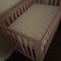Pink Crib Come With Stroller And Swing