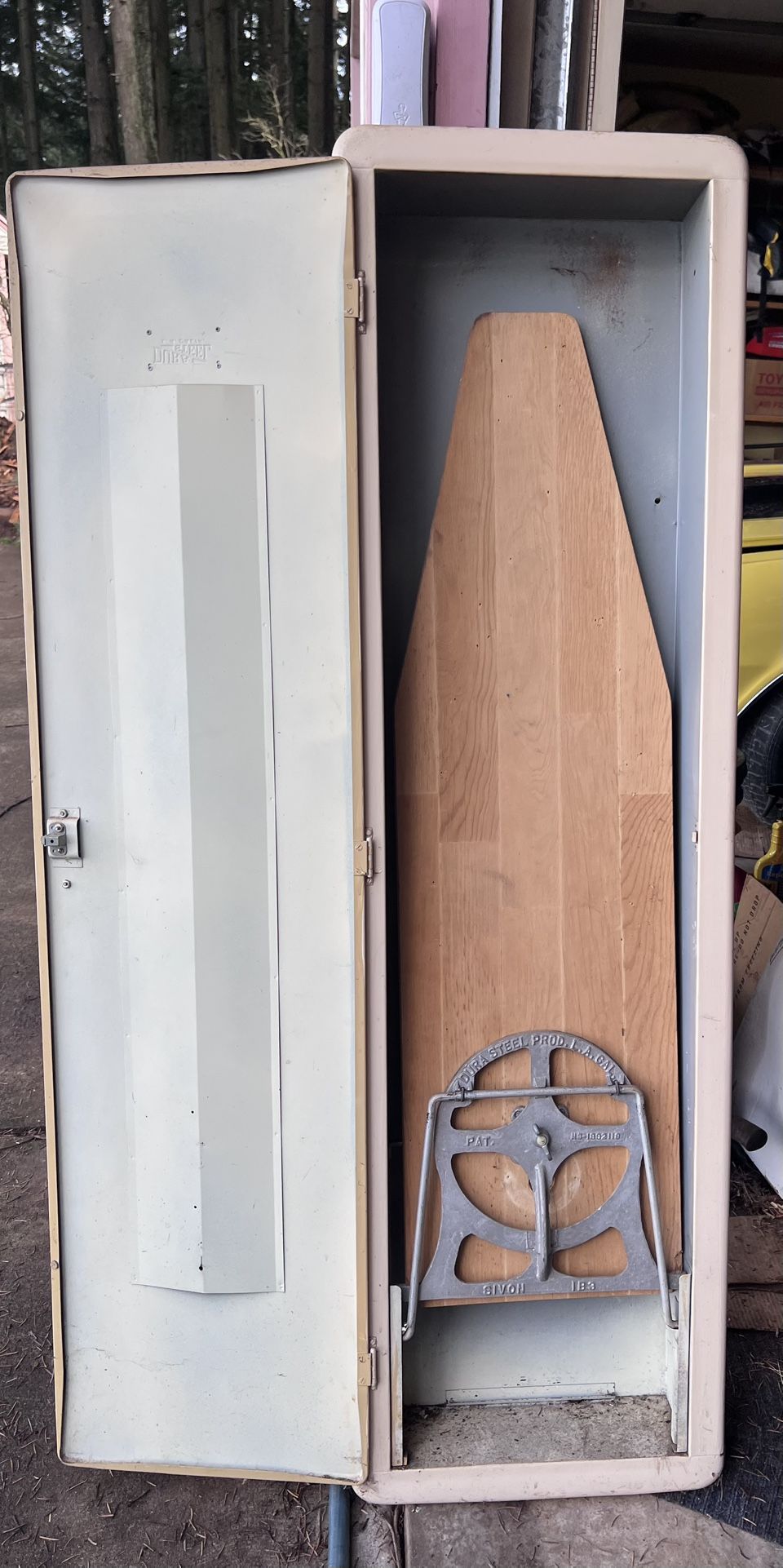 Dura Steel vintage ironing board cabinet