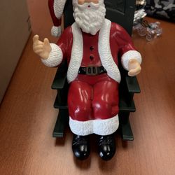 Santa Claus Rocking Chair Vintage 8” 
