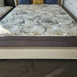 Brand New Primo 15" Thick Medium Firm King Or CA King Gel/Pocket Coils Pillowtop Mattress (Made In Japan, Rolled In Box)