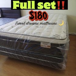 Full Size Euro Pillow Top Mattress Set ‼️‼️