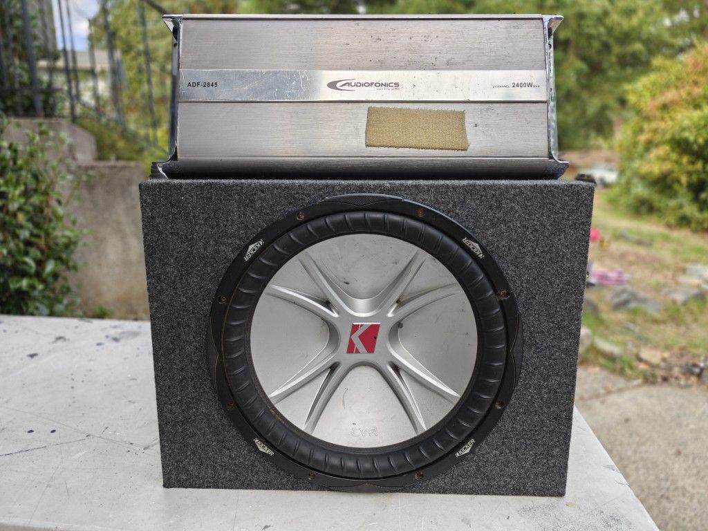 Kicker Comp VR 15" Sub New Box And 2400 Watt Amp