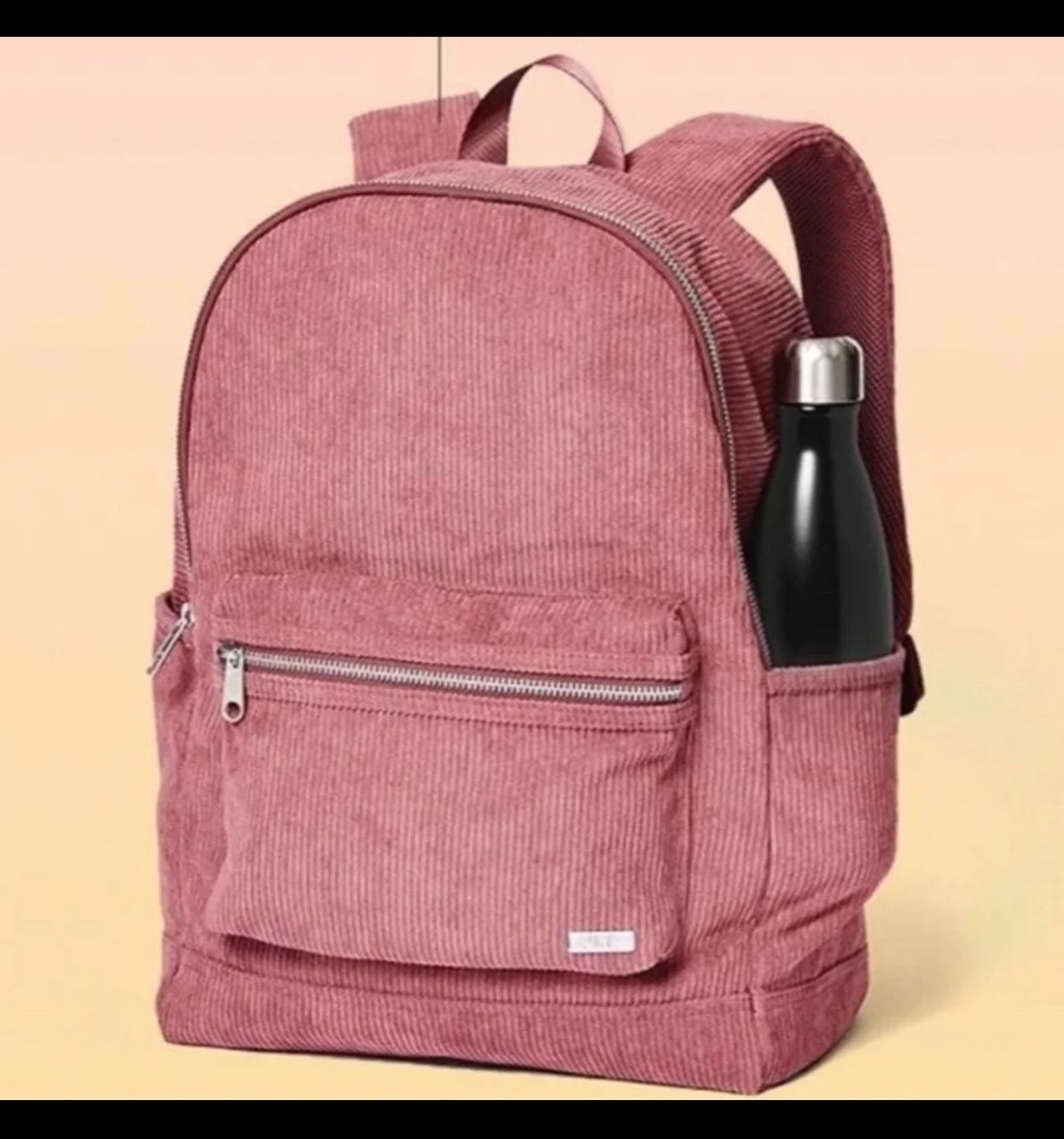 VS PINK Begonia Pink Corduroy Velvet Backpack - New With Tags