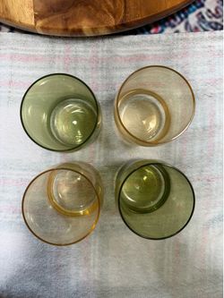 Villeroy & Boch Crystal Glasses - Set of 4 "Colour Concept" Amber Tumblers