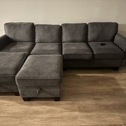U-shaped Sectional Reversible Storage Sectional Sofa