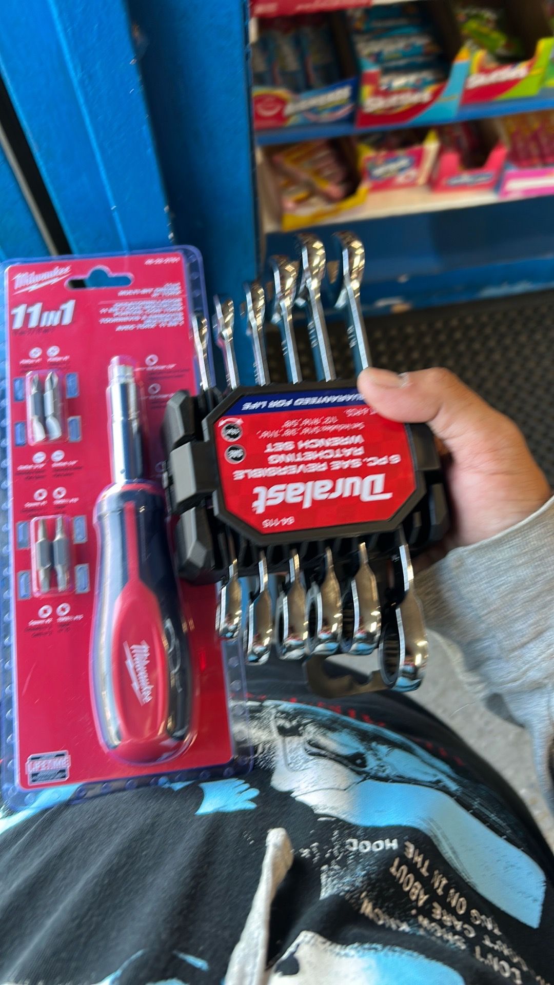 Reversible wrench set n 11 in 1 screwdriver
