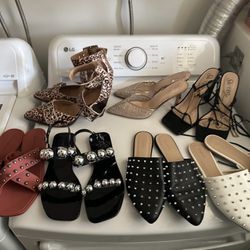 Women’s Shoes Size 10-  Sandals Flats Mules Studded Heels Ankle Boots 