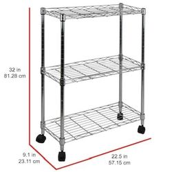 3-Tier All-Purpose Utility Cart Carro utilitario de Uso Multiple con 3 Niveles