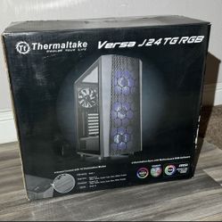 PC Case Thermaltake Mid Tower for Computer with Tempered Glass Verse J24 TG RGB