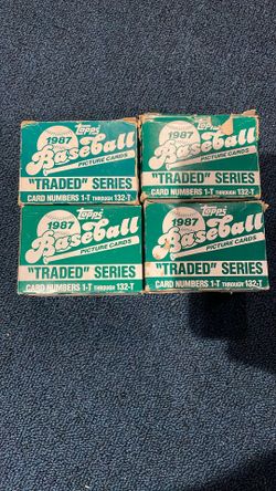 4x Complete 1987 Topps Traded Sets Lot Rookies Greg Maddux Fred McGriff HOF Santiago Mitchell Seitzer David Cone Matt Williams Tartabull RC & Stars