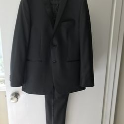 DKNY Black Tuxedo Jacket And Pants Size 18 Regular