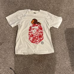 Bape Tshirt (white And Pink)
