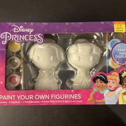 New Sealed Disney Princess Paint Your Own Figurines