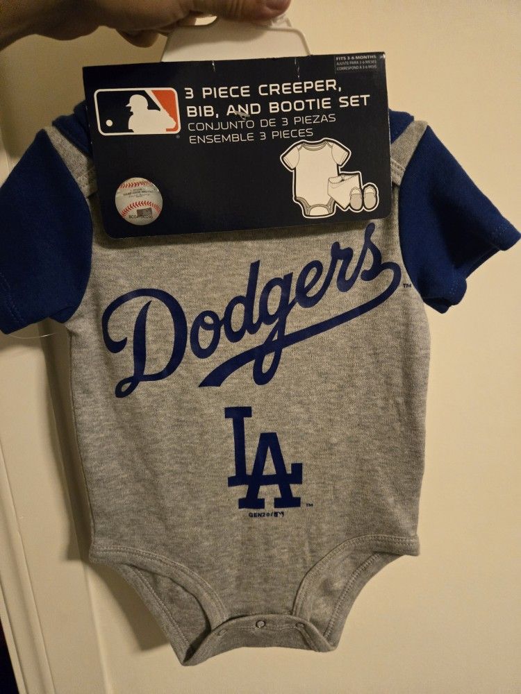 Los Angeles Dodgers 3 Piece Bib Set