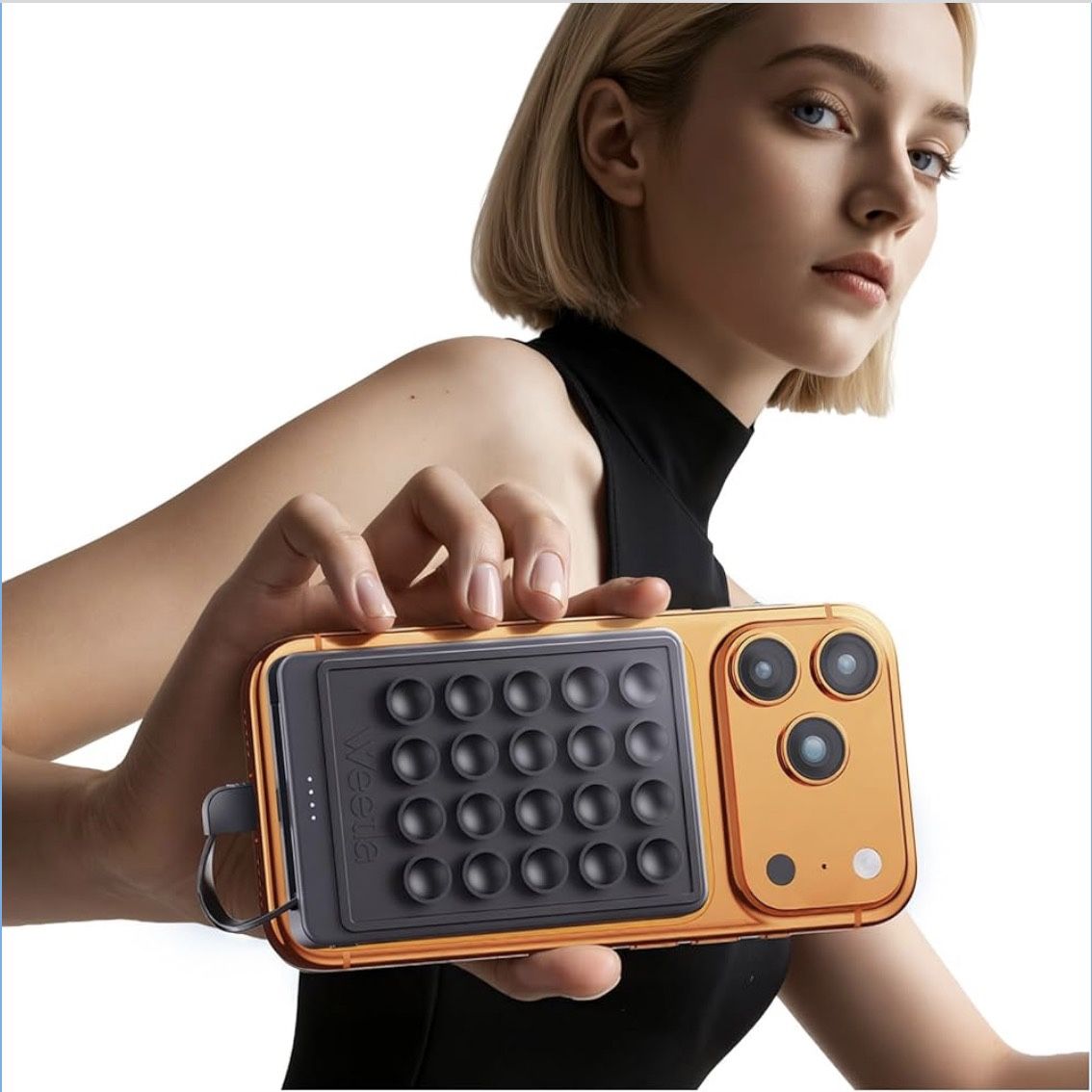 Mini Power Bank 5000mAh with Built-in USB-C Cable