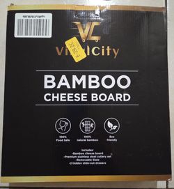 Price drop! Brand New ViralCity Bamboo Cheese Board Set (Sealed in Box) - Charcuterie Platter