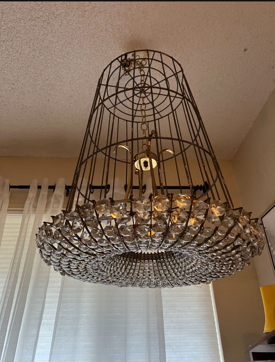 Beautiful Large Vintage Crystal Chandelier
