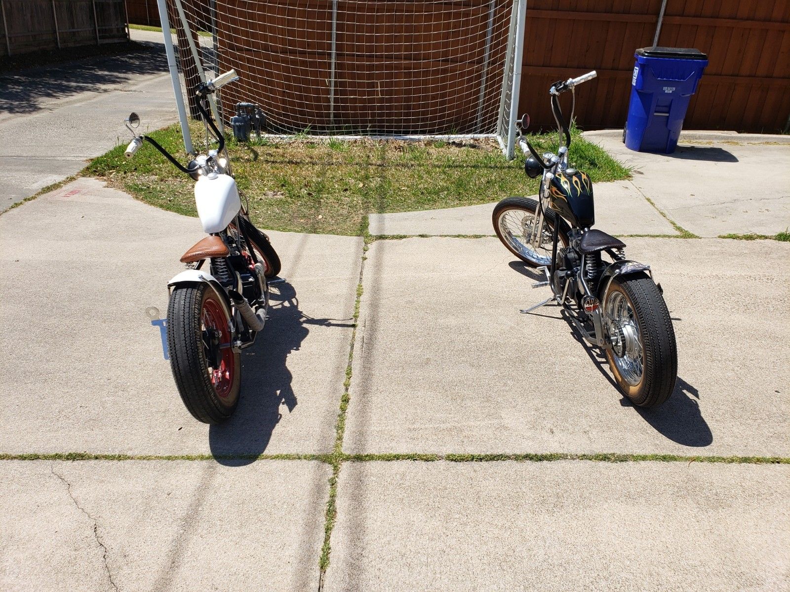 White kikker 5150 hardknock bobber motorcycle