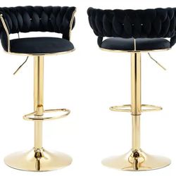 New Barstool Velvet Black 